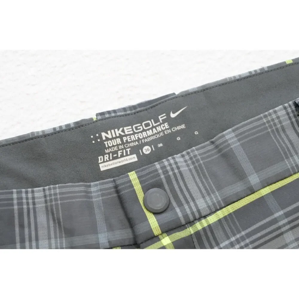 Nike Golf Shorts Dri Fit‎ Stretch Plaid Tour Performance Flat 12